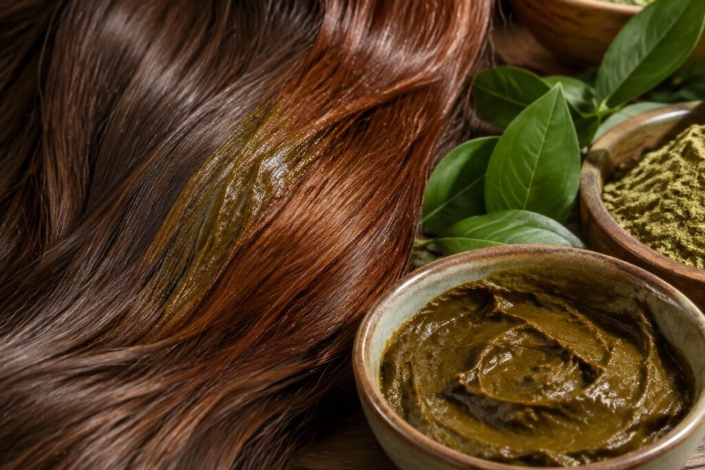 découvrez comment le henné colore les cheveux, ses effets sur la fibre capillaire et les précautions à prendre avant de l’utiliser.
