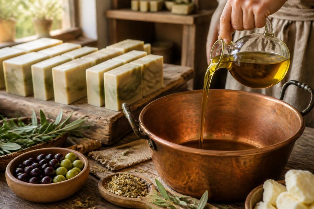 découvrez les bienfaits de l'huile d'olive en savonnerie, un ingrédient naturel qui nourrit, hydrate et protège la peau tout en offrant une douceur incomparable.
